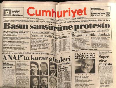 Cumhuriyet Gazetesi 6 Nisan 1990 - Cazın İlahi Sesi Sarah Vaughan 66 Yaşında Öldü GZ69673 - 1