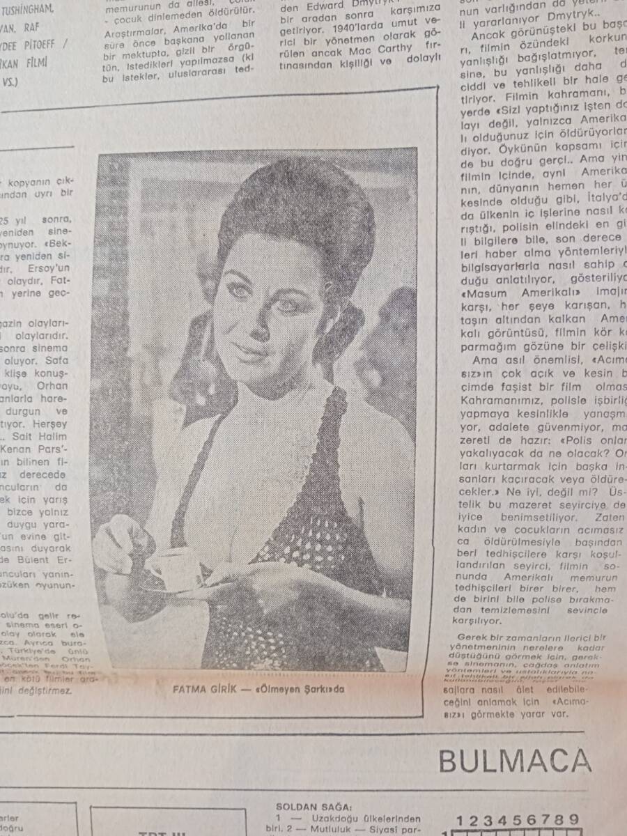 Cumhuriyet Gazetesi 6 Ocak 1978 - Bülent Ecevit Hükümeti! - Fatma Girik Ölmeyen Şarkıda GZ143211 - 2