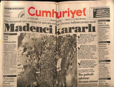 Cumhuriyet Gazetesi 6 Ocak 1991 - Çevik Kuvvet Uçakları Sorunlu GZ72506 - 1