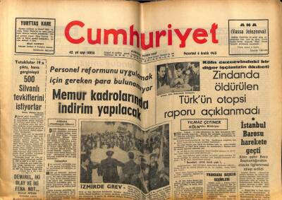 Cumhuriyet Gazetesi 6 Şubat 1955 - Mısırın Uydurduğu Yalanlar Ankarada Nefretle Karşılandı GZ78090 - 1