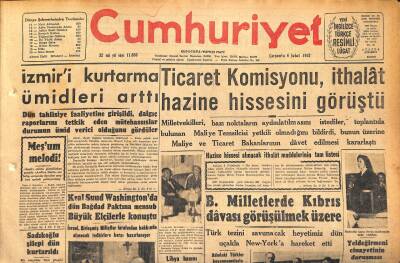 Cumhuriyet Gazetesi 6 Şubat 1957 - Gureba Hastanesine Yardım Derneği Faaliyete Geçiyor - İzmiri Kurtarma Ümidleri Arttı GZ120290 - 1