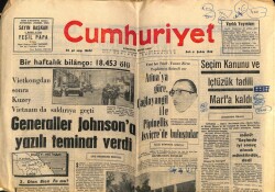 Cumhuriyet Gazetesi 6 Şubat 1968 - Vietkongdan Sonra Kuzey Vietnam da Saldırıya Geçti , Bir Haftalık Bilanço 18.453 Ölü GZ69884 - 1