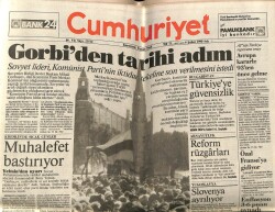 Cumhuriyet Gazetesi 6 Şubat 1990 - Gorbiden Tarihi Adım GZ65174 - 2