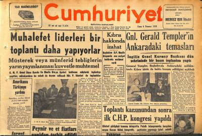 Cumhuriyet Gazetesi 6 Temmuz 1956 - Monako Sarayında İlk Dargınlık - Balat Yangını GZ119829 - 1