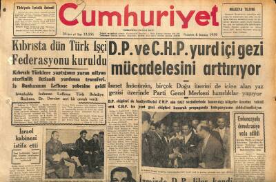 Cumhuriyet Gazetesi 6 Temmuz 1959 - Endonezyada Demokrasiye Veda Edildi - İsrael Kabinesi İstifa Etti GZ120141 - 1