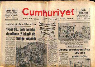 Cumhuriyet Gazetesi 6 Temmuz 1968 - Zeki Ve Salim İki Ateş Arasında GZ79774 - 1