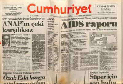 Cumhuriyet Gazetesi 6 Temmuz 1987 - Anapın Çeki Karşılıksız GZ55518 - 1