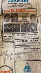 Cumhuriyet Gazetesi 7 Ağustos 1950 - Yenikapı M. Çakır Gazino Reklamı * Müzeyyen Senar - Suzan Güven - Mualla Gökçay GZ92719 - 2