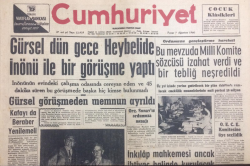 Cumhuriyet Gazetesi 7 Ağustos 1960 - Gürsel Heybelide İnönü İle Görüşme Yaptı - GZ12068 - 1