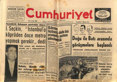 Cumhuriyet Gazetesi 7 Ağustos 1963 - Maximilian Schell Dün Uçakla İstanbula Geldi GZ85531 - 1