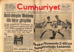 Cumhuriyet Gazetesi 7 Ağustos 1968 - Greko - Romendo 2 Dünya Şampiyonluğu Kazandık GZ69711 - 1