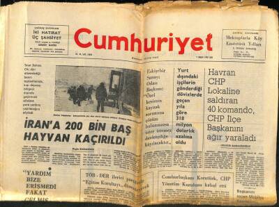 Cumhuriyet Gazetesi 7 Aralık 1976 - İrana 200 Bin Baş Hayvan Kaçırıldı GZ80419 - 1