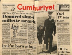 Cumhuriyet Gazetesi 7 Aralık 1990 - Demirel Sine-i Millette Israrlı GZ65115 - 1