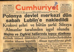 Cumhuriyet Gazetesi 7 Eylül 1939 - Berlinde Tütüncü Dükkanları Dünden İtibaren Kapatıldı GZ100994 - 1