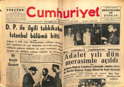 Cumhuriyet Gazetesi 7 Eylül 1960 - Türk Hava Yollarının Borcu 93 Milyon GZ103214 - 1
