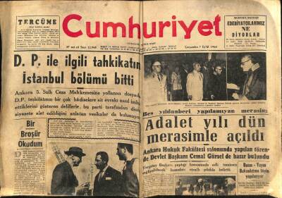 Cumhuriyet Gazetesi 7 Eylül 1960 - Türk Hava Yollarının Borcu 93 Milyon Lira GZ82576 - 1