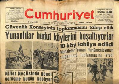 Cumhuriyet Gazetesi 7 Eylül 1964 - Yunanlılar Hudut Köylerini Boşaltıyorlar GZ62422 - 2