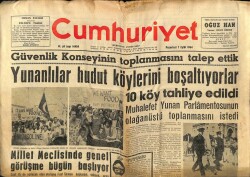Cumhuriyet Gazetesi 7 Eylül 1964 - Yunanlılar Hudut Köylerini Boşaltıyorlar GZ62422 - 1