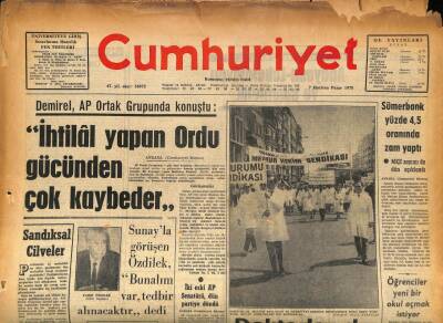 Cumhuriyet Gazetesi 7 Haziran 1970 - Orhan Kemal , Bugün Toprağa Veriyor GZ85871 - 1