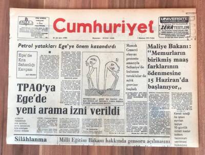 Cumhuriyet Gazetesi 7 Haziran 1974 GZ226 - 1