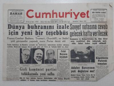 Cumhuriyet Gazetesi - 7 Kasım 1951 - Gizli Komünist Partisi Tahkikatında Yeni Safha GZ112874 - 1