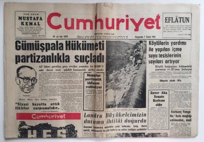 Cumhuriyet Gazetesi 7 Kasım 1963-Gümüşpala Hükümeti Partizanlık İle Suçladı GZ6411 - 1