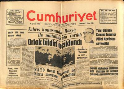 Cumhuriyet Gazetesi 7 Kasım 1964 - Emniyet Müd. Oturduğu Blok Apartman İki Haftadır Geceleri Soyuluyor GZ88118 - 1