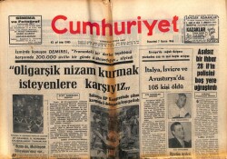 Cumhuriyet Gazetesi 7 Kasım 1966 - Demirel Oligarşik Nizam Kurmak İsteyenlere Karşıyız GZ103132 - 1