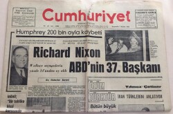 Cumhuriyet Gazetesi 7 Kasım 1968-Richard Nixon ABDnin 37.Başkanı GZ6035 - 2