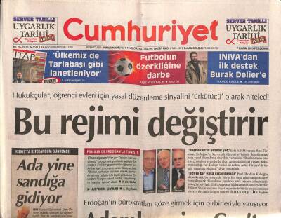 Cumhuriyet Gazetesi 7 Kasım 2013 - Hukukçular , Öğrenci Evleri İçin Yasal Düzenleme Sinyalini Ürkütücü Olarak Niteledi GZ94577 - 1