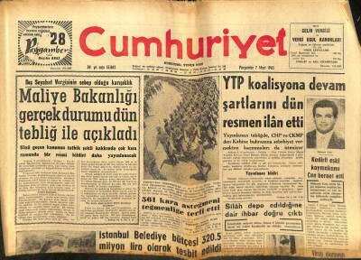 Cumhuriyet Gazetesi - 7 Mart 1963 - Maliye Bakanlığı Gerçek Durumu Dün Açıkladı GZ99590 - 1