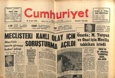 Cumhuriyet Gazetesi 7 Mart 1966 - Türkiyenin Ya Açığı Yükseldi GZ103072 - 1
