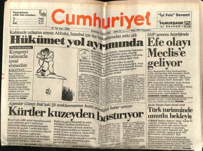 Cumhuriyet Gazetesi 7 Mart 1991 - Kürtler Kuzeyden Bastırıyor GZ64441 - 1