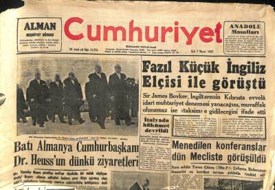 Cumhuriyet Gazetesi - 7 Mayıs 1957 - Fazıl Küçük İngiliz Elçisi İle Görüştü GZ110307 - 1