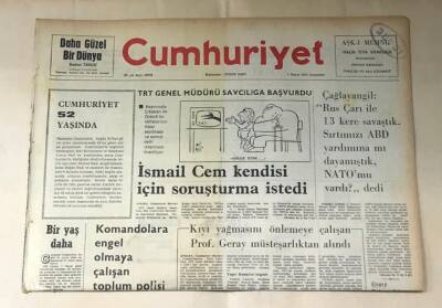 Cumhuriyet Gazetesi 7 Mayıs 1975 GZ578 - 1