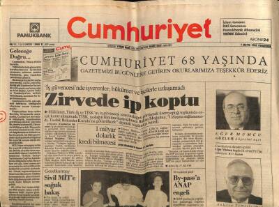 Cumhuriyet Gazetesi 7 Mayıs 1992 - Ankara Nahcıvan İçin Tetikte GZ61298 - 1