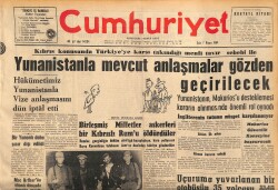 Cumhuriyet Gazetesi 7 Nisan 1964 - Galatasaray Bütün Gücünü Kupaya Harcıyacak - Yunanistanla Mecvut Anlaşmalar Gözden Geçirilecek GZ160417 - Gökçekoleksiyon
