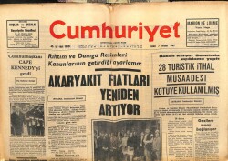 Cumhuriyet Gazetesi 7 Nisan 1967 - Türk - Akaryakıt Fiyatları Yeniden Artıyor GZ103183 - 2