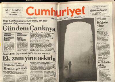 Cumhuriyet Gazetesi 7 Ocak 1988 - Doğum Günü Hediyesi GZ56961 - 1