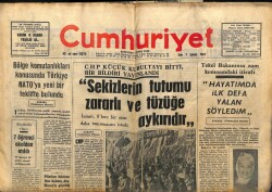 Cumhuriyet Gazetesi 7 Şubat 1967 - CHPSekizlerin Tutumu Zararlı Ve Tüzüğe Aykırıdır GZ103025 - 1
