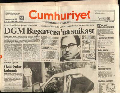 Cumhuriyet Gazetesi 7 Şubat 1992 - Kaçırılan İşadamı Fevzi Çelik Ölü Bulundu GZ87354 - 1