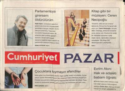 Cumhuriyet Gazetesi 7 Şubat 2010 - Kadir İnanır Parlamentoya Girersem Öldürülürüm GZ80245 - 1