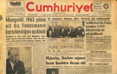 Cumhuriyet Gazetesi 8 Ağustos 1963 - Mongoldt , 1963 Yılına Ait Dış Finansmanın Karşılandığını Açıkladı GZ120724 - 1