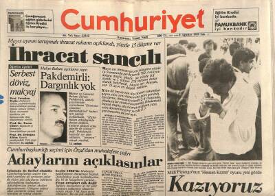 Cumhuriyet Gazetesi 8 Ağustos 1989 - Sofyaya Diplomatik Kuşatma Girişimi GZ87643 - 1
