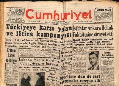 Cumhuriyet Gazetesi 8 Aralık 1956 - Reşad Nuri Güntekin Londrada Vefat Etti GZ85215 - 1
