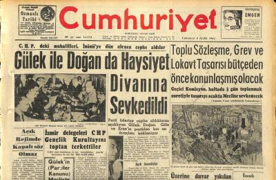 Cumhuriyet Gazetesi 8 Aralık 1962 - Madanoğlunun İstifasına Sebep Olan Olay Şimdi Açıklandı GZ120615 - 1