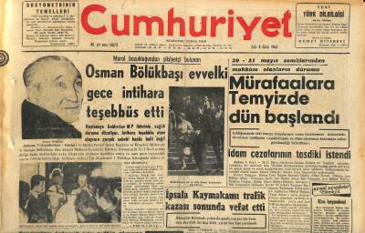 Cumhuriyet Gazetesi 8 Ekim 1963 - Türkiyenin Nüfusu Dünya Nüfusundan Daha Hızlı Artıyor - İspala Kaymakamı Trafik Kazası Sonunda Vefat Etti GZ120785 - 1