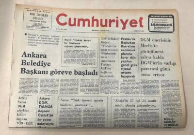 Cumhuriyet Gazetesi 8 Ekim 1976 GZ876 - 1