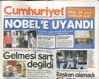 Cumhuriyet Gazetesi 8 Ekim 2015 - Osman Ulagay Cumhuriyet İçin Yazdı , Kriz Kapıya Geldi Türkiye Hedefte GZ94510 - 1