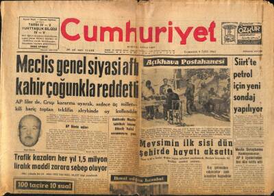 Cumhuriyet Gazetesi 8 Eylül 1962 - Necdet Elmas Din Adamı Olacakmış ! GZ98196 - 1